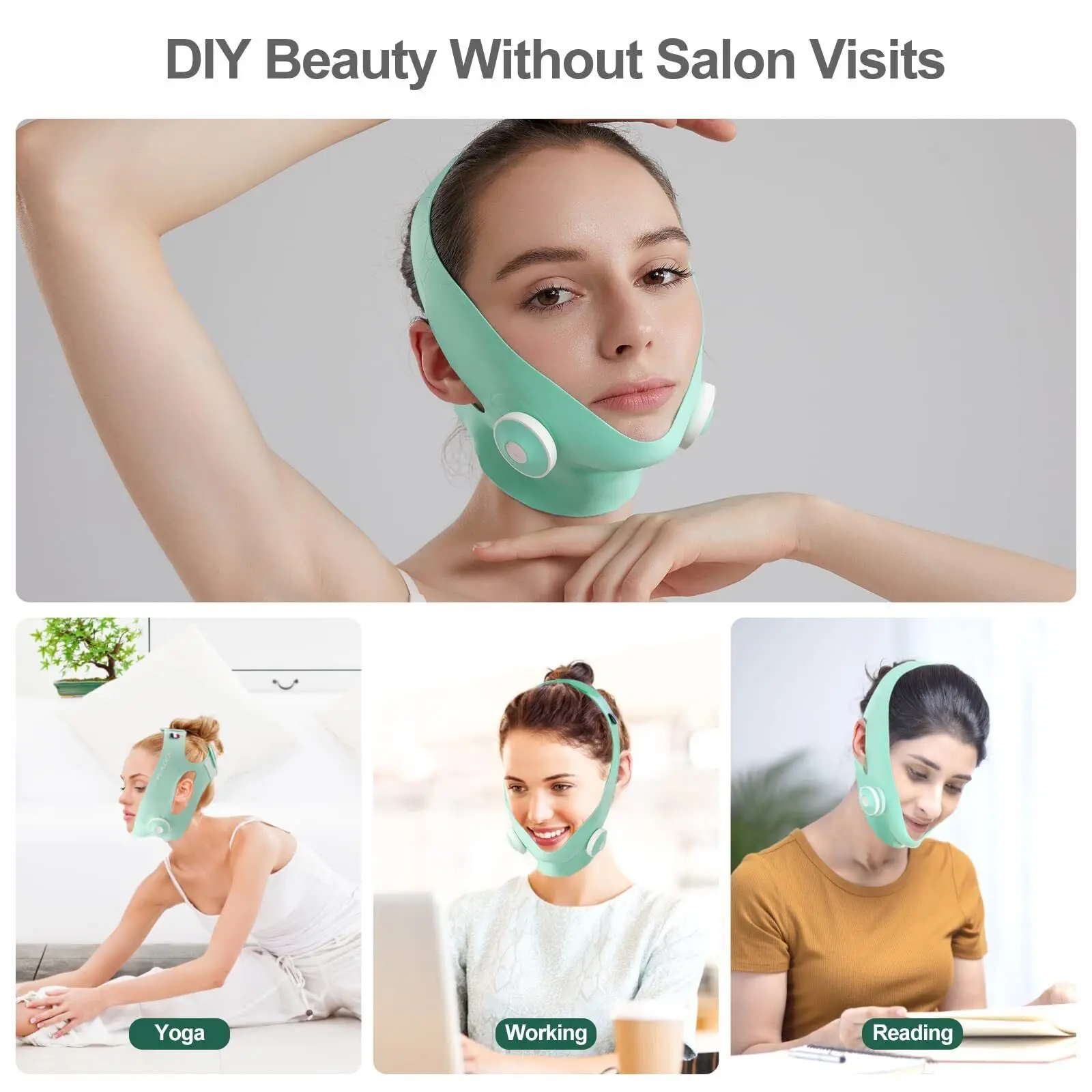 Handheld Electronic  Massager Tape V-Line Face Lifting and Double Chin Slimming Strap Reducer for Face
