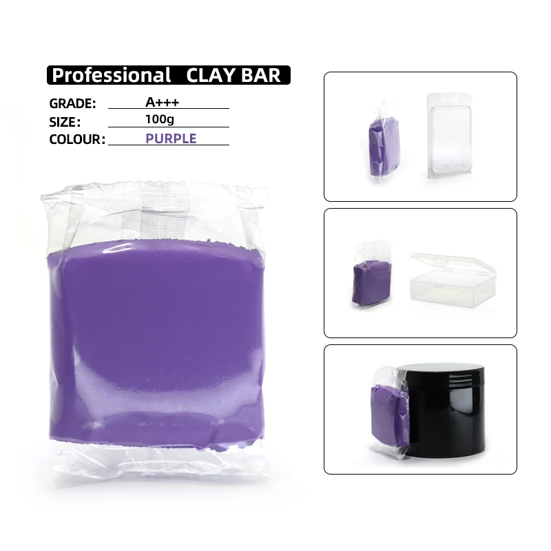 Автомобильный уход детейлинг Аксессуары производство мягкого типа агрессивный фиолетовый 100 г глина для автомобиля
