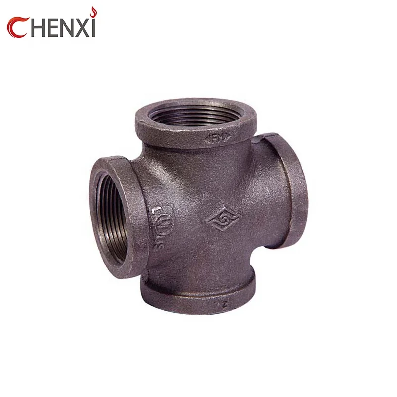 UL/FM/ANSI/BS/DIN certificated black malleable cast iron pipe fittings