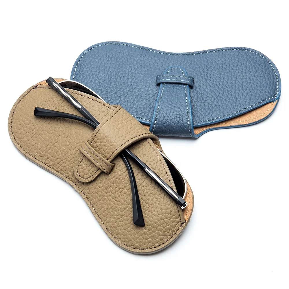 New Fashion Genuine leather Soft Luxury Eyewear Bag Pouch And Sunglasses Case For Custom Logo