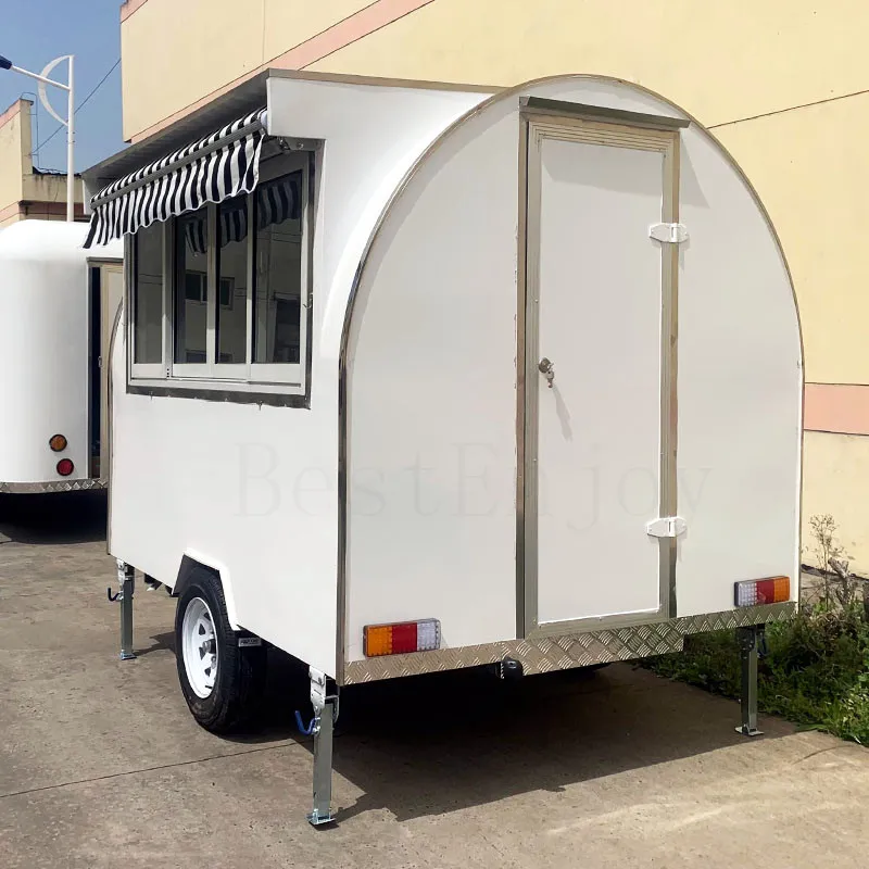 Retro Caravan Catering Fast Coffee Pizza Bar Ice Cream Bbq Chicken Mini Europe USA Concession Cart Van Mobile Food Truck Trailer