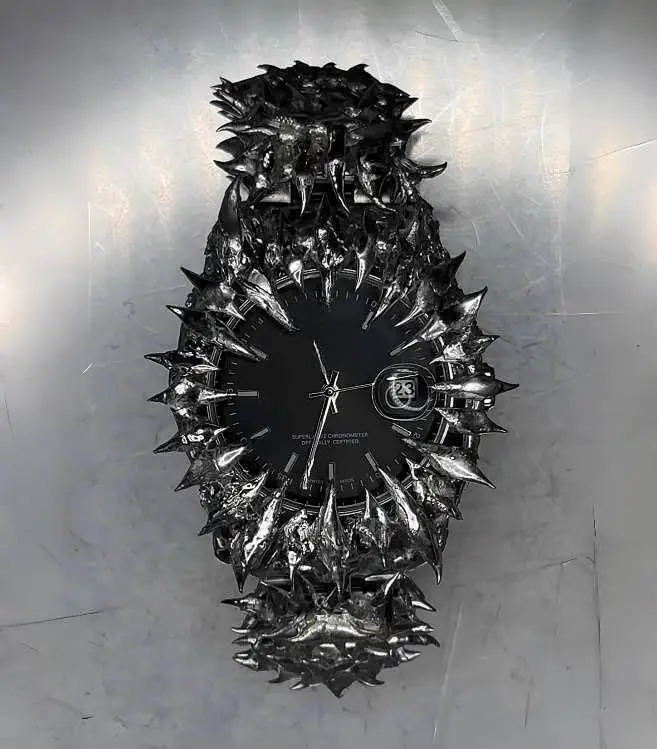 Processing Custom Design Alabaster Quartz Watch with Unique Claw Shape Movement for Men Goth Charms For Jewelry Making