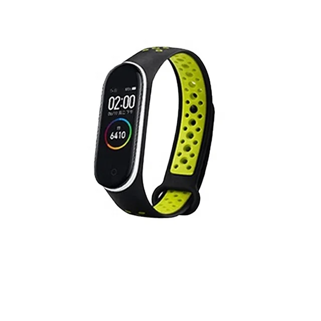 Лидер продаж на Amazon, двухцветный ремешок Xiaomi mi band 5, дышащий Силиконовый водонепроницаемый спортивный браслет для браслетов miband 5