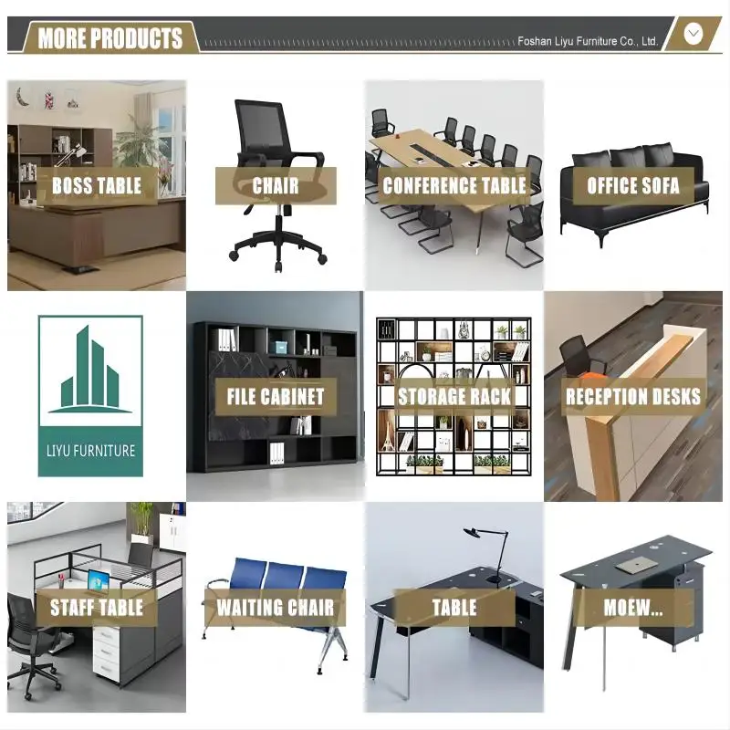 Liyu furniture Luxury Modern L-type Head desk New design Office Boss Manager Executive desk