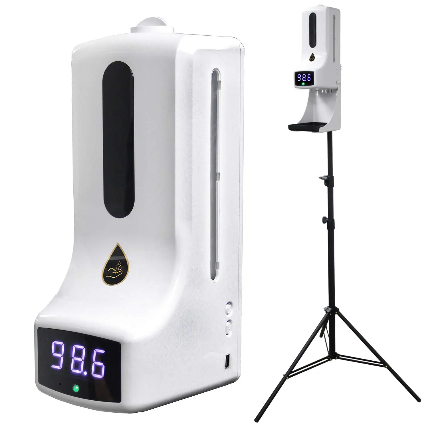 2 in 1 thermometer with hand sanitizing soap dispenser automatic liquid sanitizer soap  disinfection machine