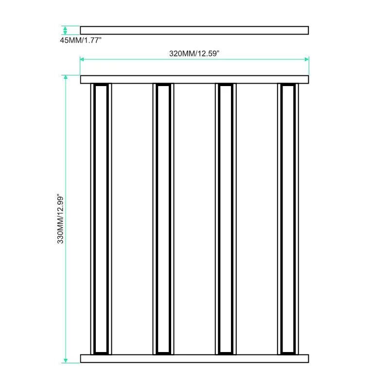 Waterproof grow lights 4 bars 120W 240W full spectrum LED grow lights SMD3030 chip indoor plant greenhouse grow lights