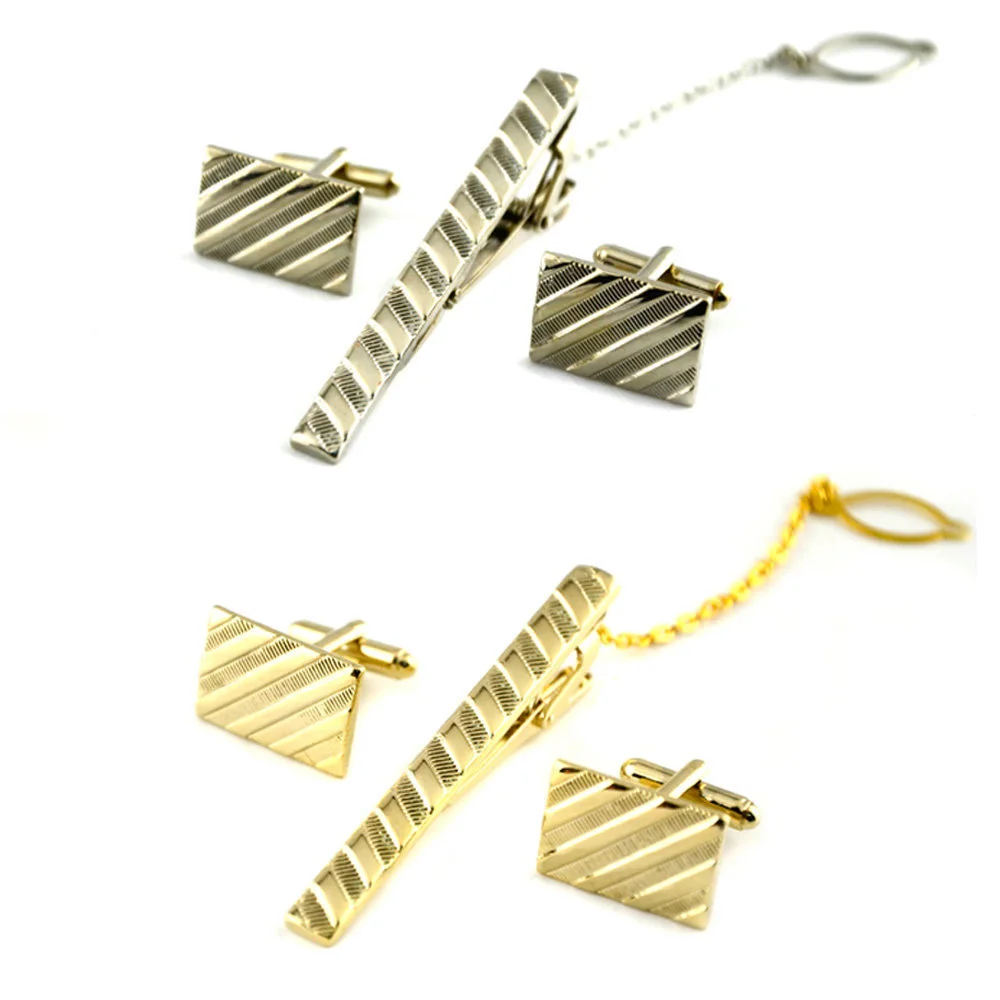 Набор запонок для галстука, мужские Зажимы для галстука, рубашка 6 см, модные запонки для галстука, Стикеры для запонок, аксессуары для галстука, классический дизайн от производителя