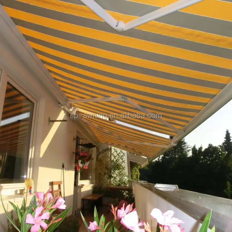 Super Strong and Hot Selling Motorized Patio Deck Full Cassette Awning Outdoor Balcony Awning and Canopies Retractable for Shop
