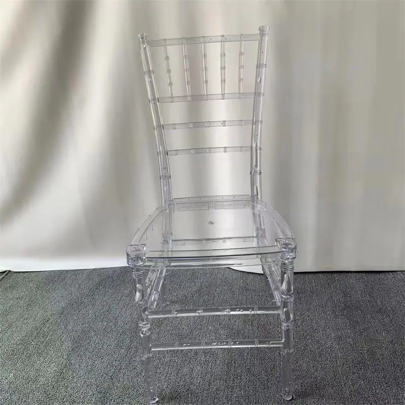 Wholesale Stackable Clear Resin Acrylic Plastic Events Wedding Transparent Chiavari Chair For Party