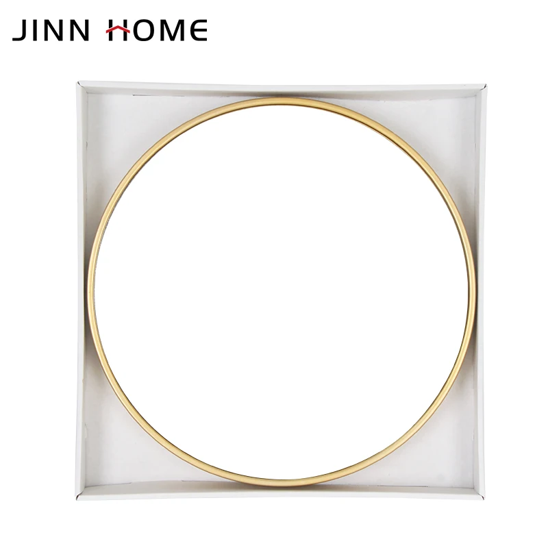 Jinn Home 30 см золото круглое настенное зеркало на заказ экологически чистые современные зеркала Декор Пластиковые овальные стеклянные юбилейные 600 шт.