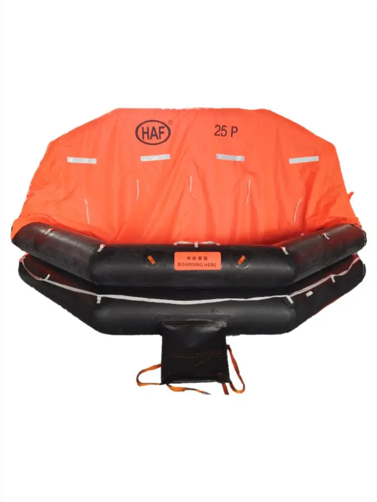 Solas throw type inflatable liferaft for marine