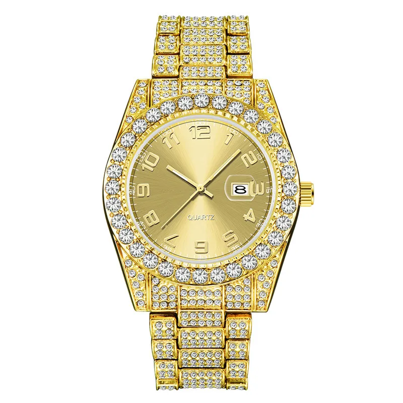 Mens Oversize Gold Silver Plated Bracelet automatic mechanical watch Cool modern mechanical pocket watch