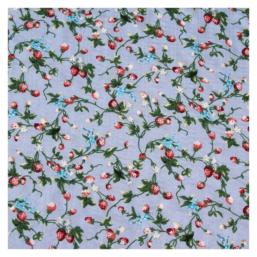 Hot selling floral printed cotton fabric digital print plain woven liberty fabric for dress