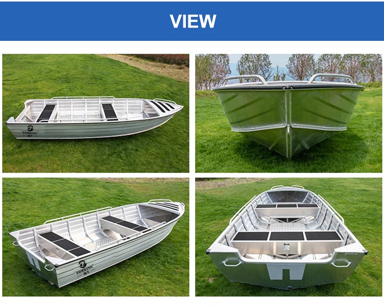 12 ft aluminum boat for 4 people with V shape bottom