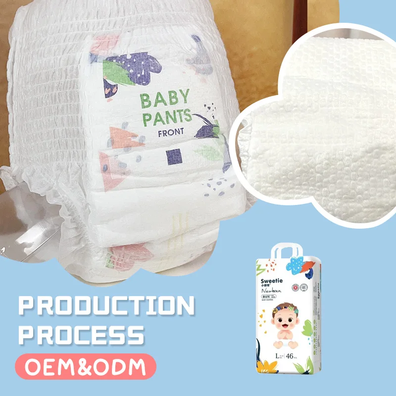 2024 Free Sample New Born Diapers Nappy Production Good Price Cheapest Absorbent Baby Diaper for Kids