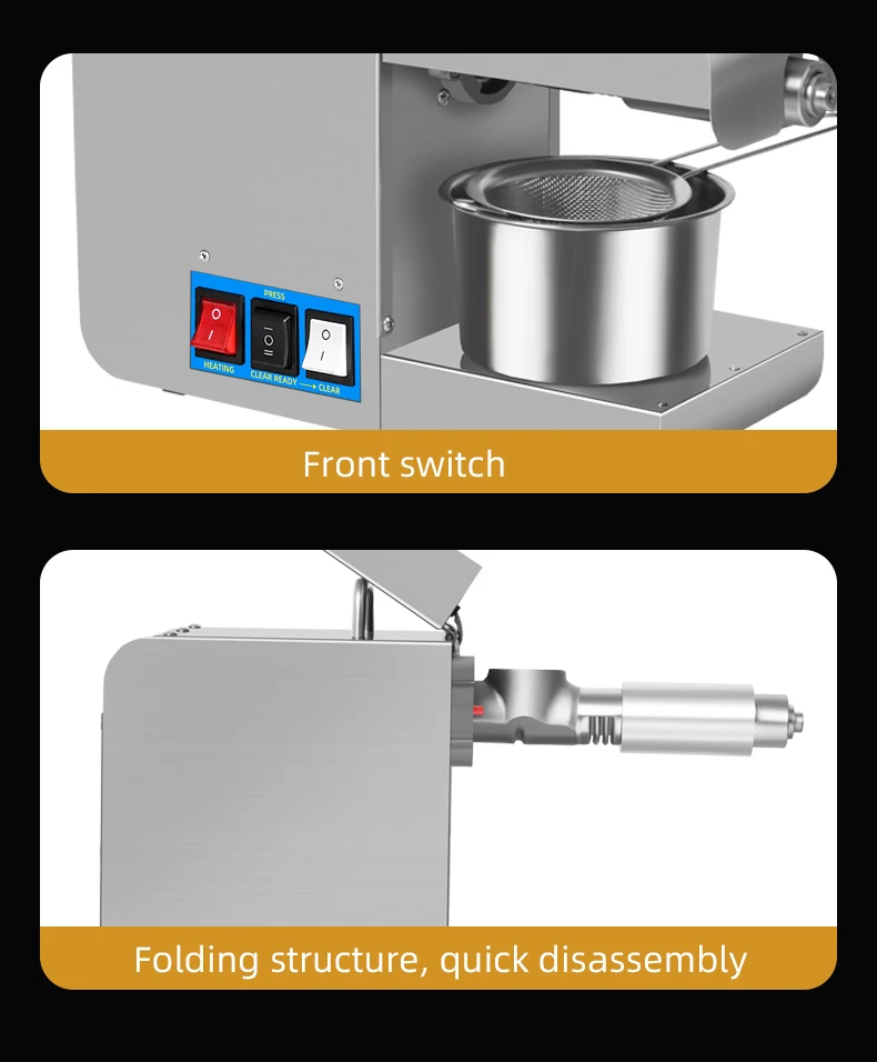 small business coconut soybean peanut oil press machine edible oil press machine stainless steel seed oil press