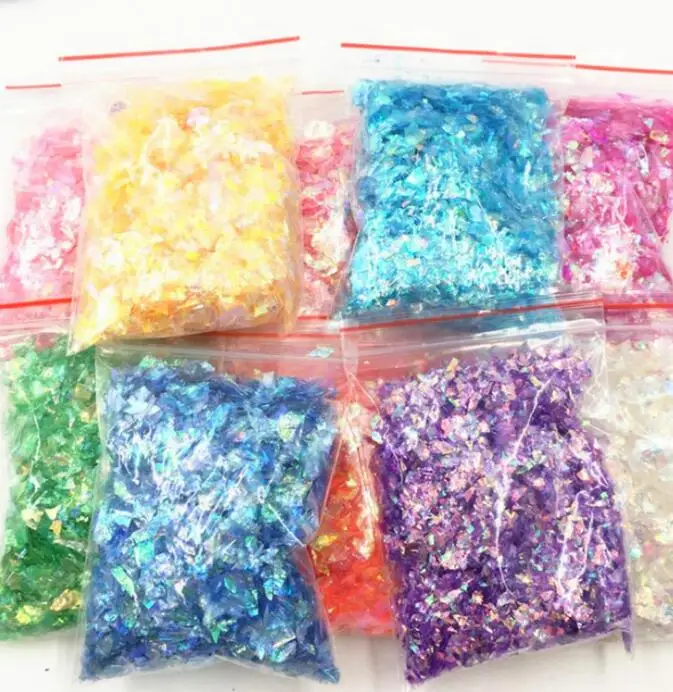 DIY Glitter Nail Paper Slime  Glitter Suger Paper Decorate Slime Making Kit Slime Accessories