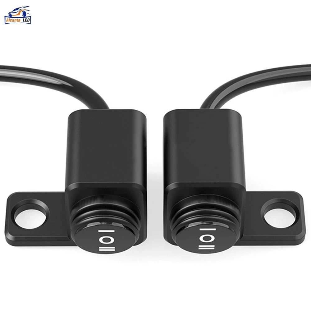 Alcantaled 12V переключатель мотоцикла зеркало крепление фар опасности Тормозные Противотуманные фары ВКЛ-ВЫКЛ кнопка