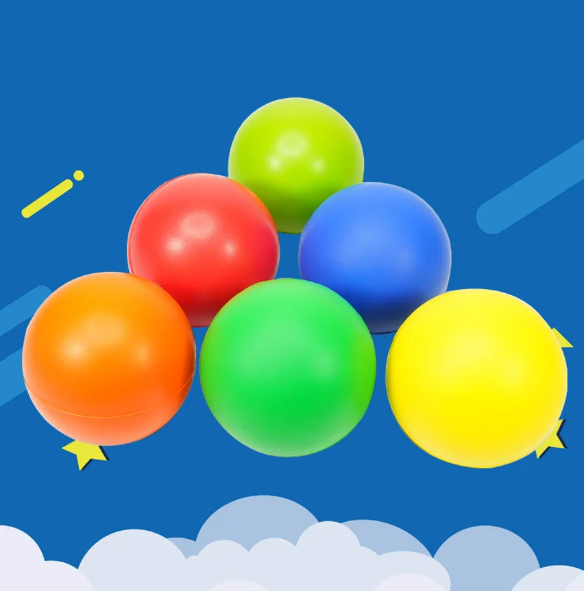 Custom LOGO PU foam ball    Squeeze Fidget Toys Soft Foam  Dia 60mm 70MM  90MM Round  Stress Relief Ball