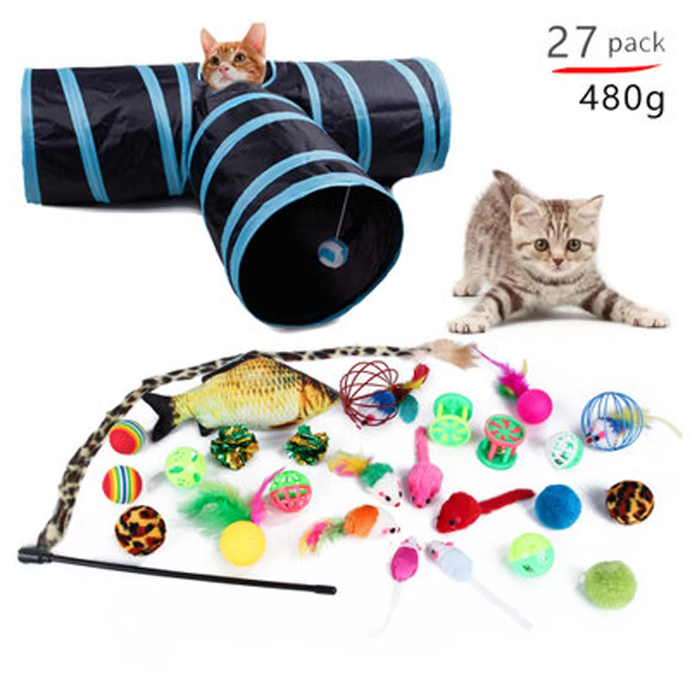 
Amazon New Design Cheap Pet Toys Cat Funny Interactive Pet Toys 21 Sets Wholesale 