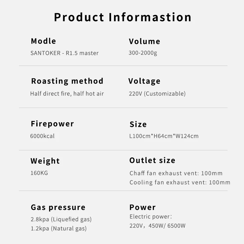 Santoker R1.5master 1 кг 2 кг Bluetooth приложение ben roasters обжарочная машина для обжарки кофе в зернах