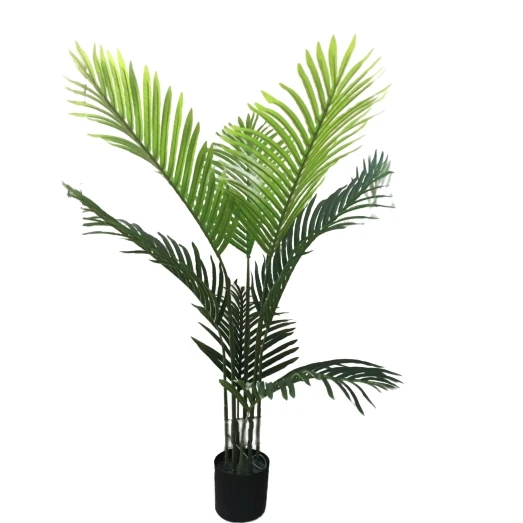  Оптовая продажа декоративные пластиковые искусственные пальмовые растения Areca 47 дюймов с горшком для
