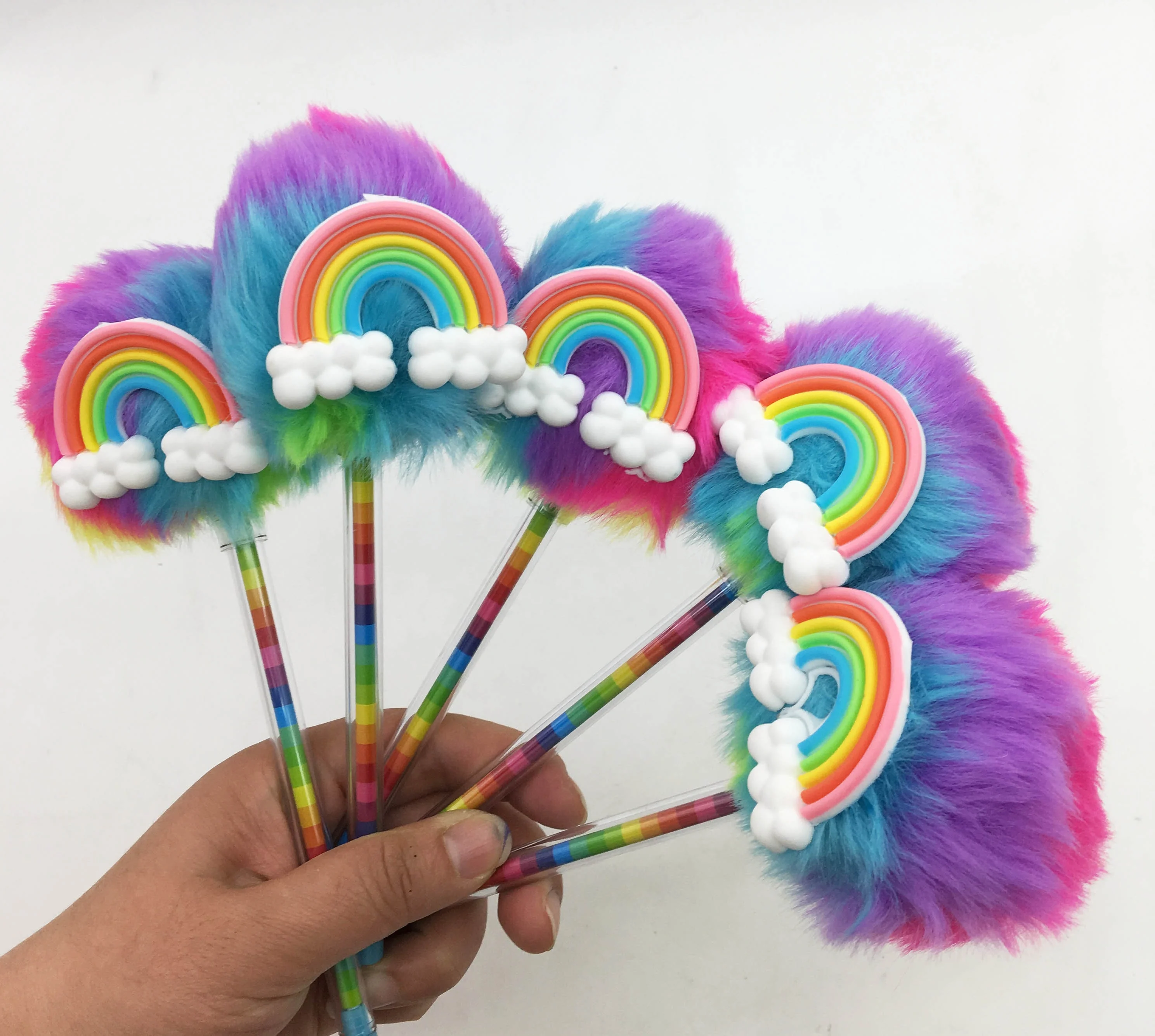 Pompom Rainbow Pen Gift
