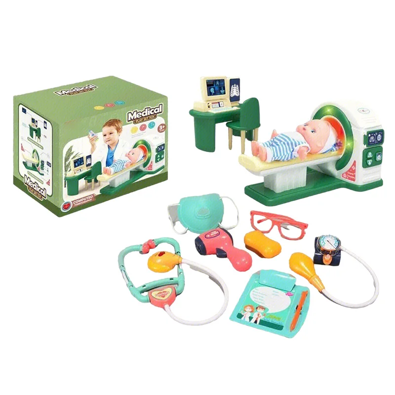 Custom Pretend Play Medical Detection Series Ct Machine With Electric Light Voice Doctor Toy For Kids