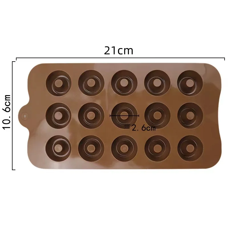 Chocolate Molds Christmas Chocolate Candy Mold Heat Resisting DIY Baking Molds Wholesale Food Grade Silicone Opp Bag Brown