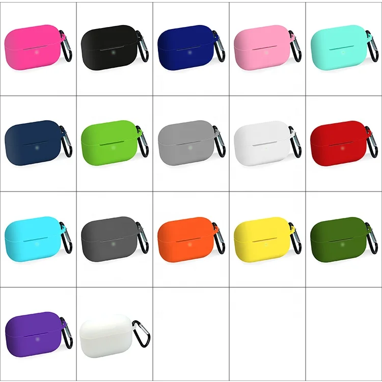 Цветной силиконовый чехол с защитой от падения для Apple Airpods