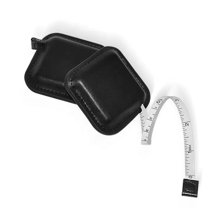 Wintape Square Leather Retractable Tape Measure for Body Measuring 60Inch Retractable Soft Measuring Tape for Body