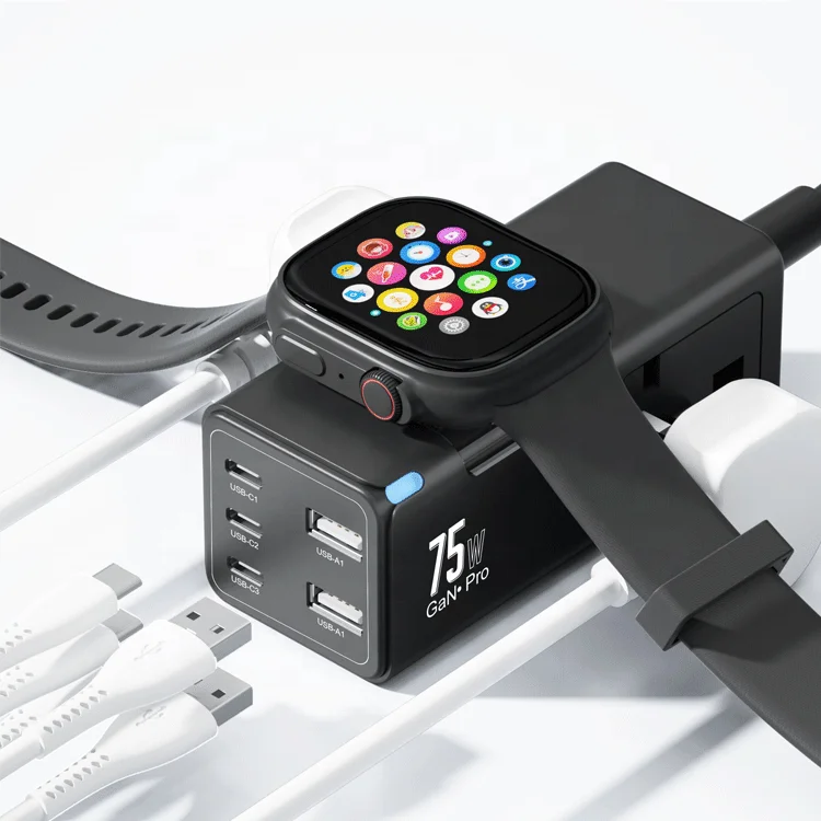 3C 2USB  Portable Adapter Universal Travel Adapter with Multi USB Ports Type-C Plug Compatible Various Voltage Various Devices