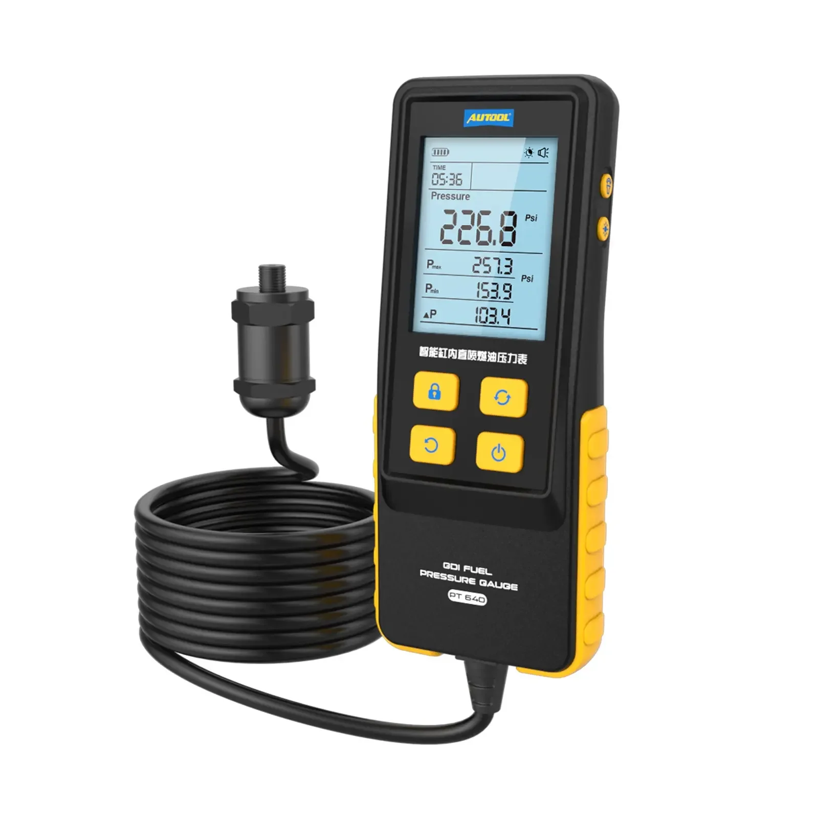 AUTOOL PT640 High Precision Digital Gdi Fuel Pressure Gauge For Car