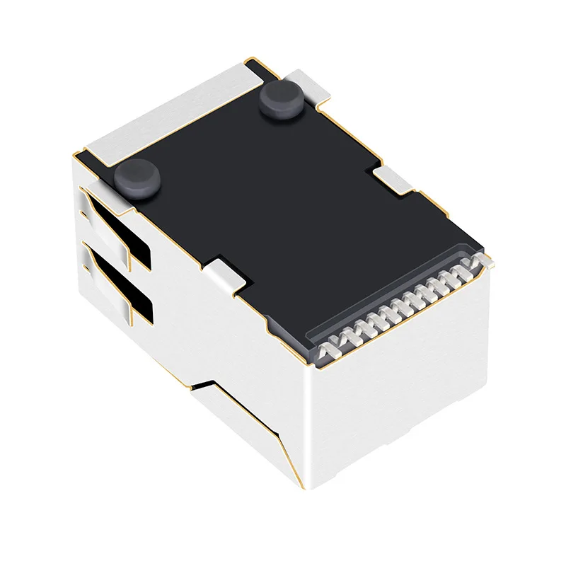  RJ45-1000M-02S OEM SMT RJ45 с портом Jack для разъема 10/100Base-T со светодиодной HR961160C