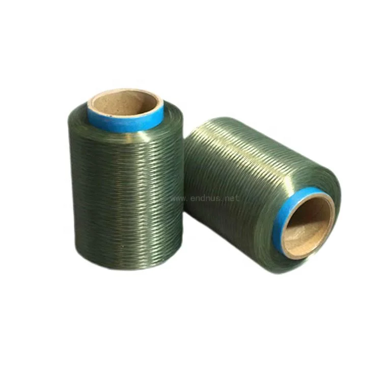 White/Green Color 1200D Meta Aramid Filament Yarn