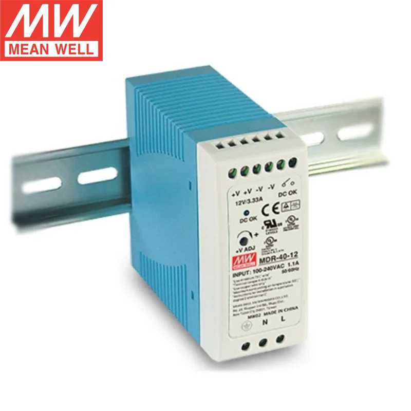 MEANWELL 40watt din rail power supply 24VDC Mean Well Original/ Genuine MDR-40-24
