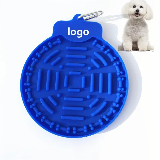 Portable Dog Anti Slip Slow Feeder Mat Dog Licking Pad For Anxiety