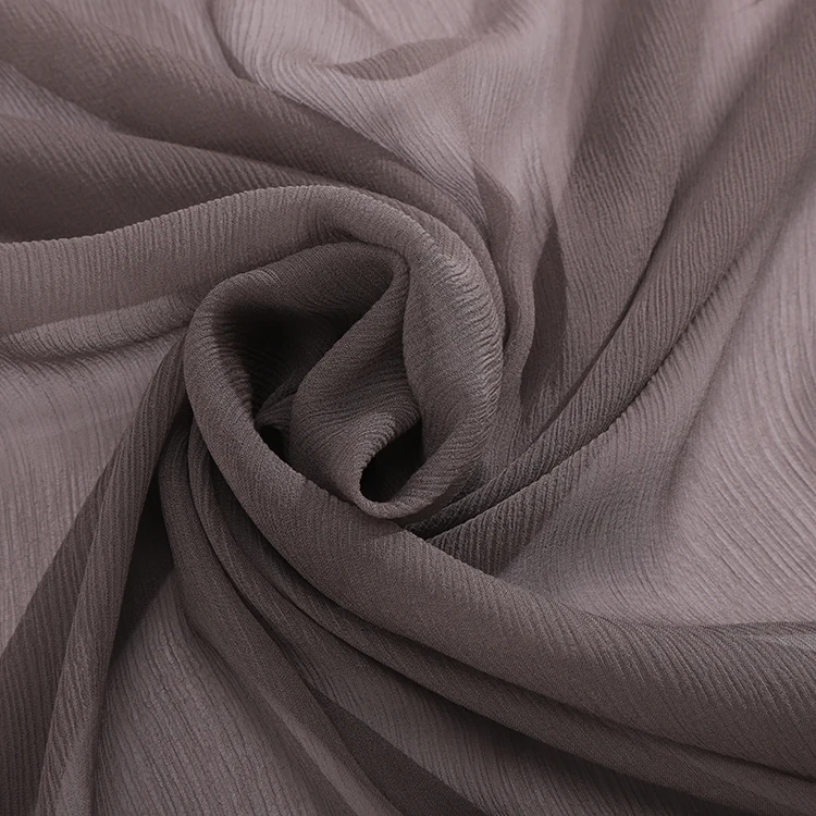 8M/M Khaki 100% Silk Soft Sheer Touch Organic Silk Chiffon Yoryu Fabric