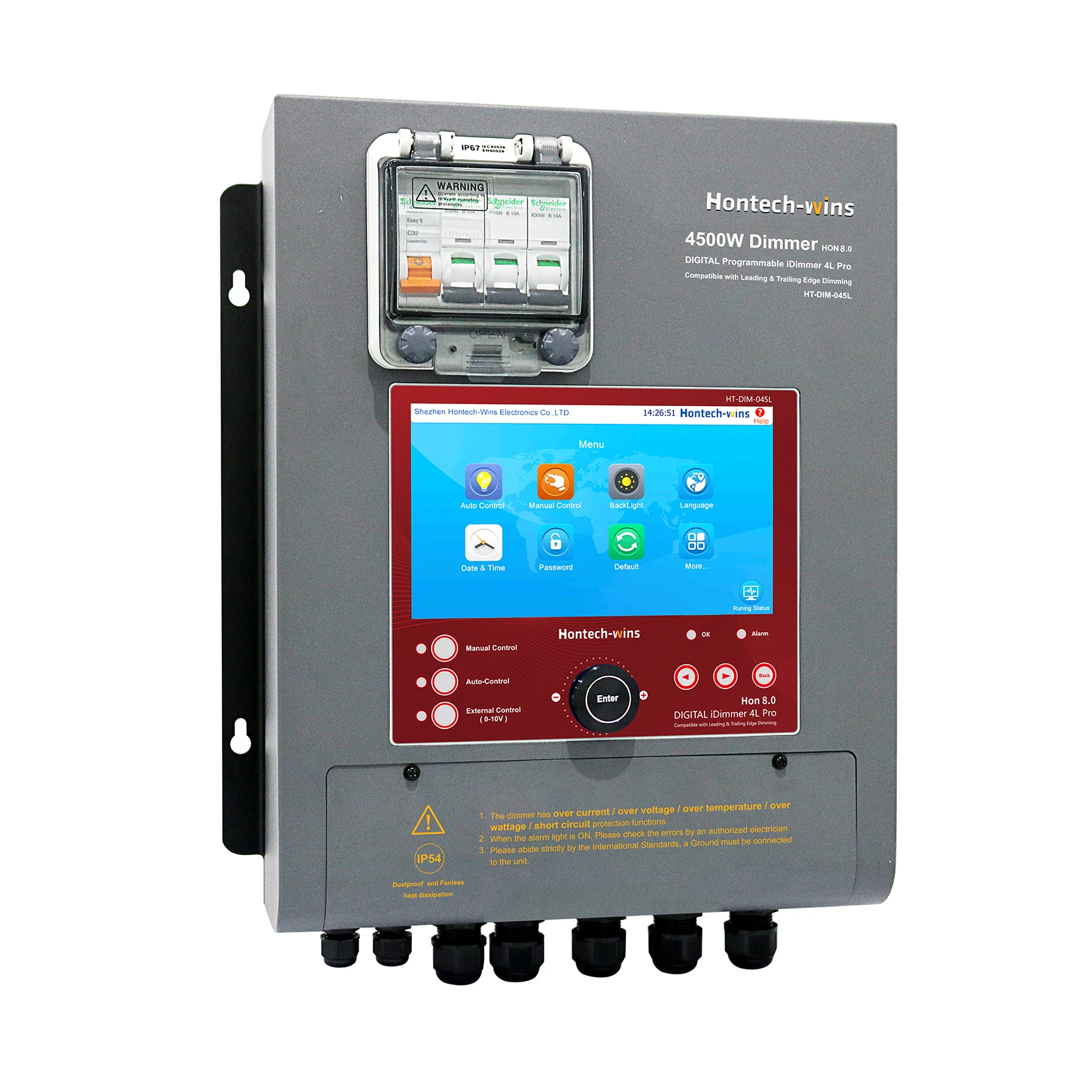 4500W LED Dimmer Controller Manual Switch, Programmable Dimmer Switch flicker free led dimmer