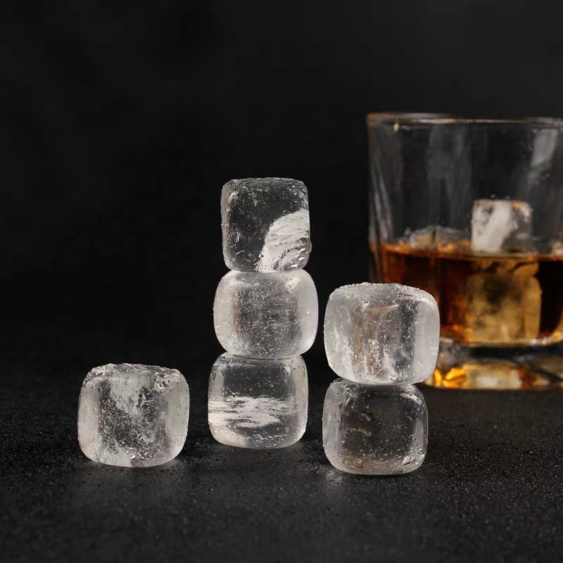 Hot Selling large Whiskey Stone wholesale natural crystal rose quartz ice cube stone