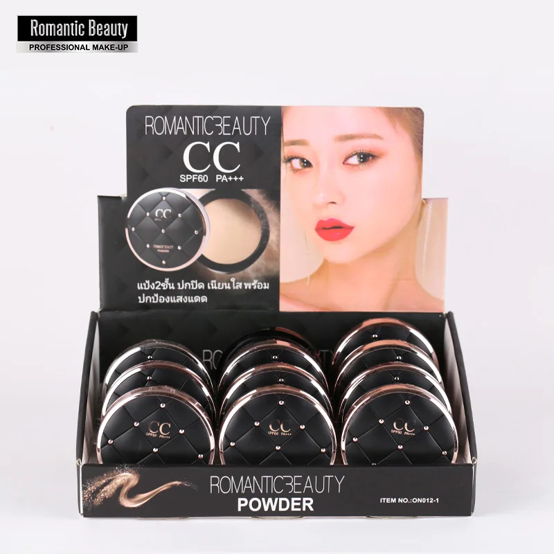 Romantic Beauty Oil-control Face Setting Foundation Makeup Powder 2 Colors Face Waterproof Long Lasting Pressed Powder