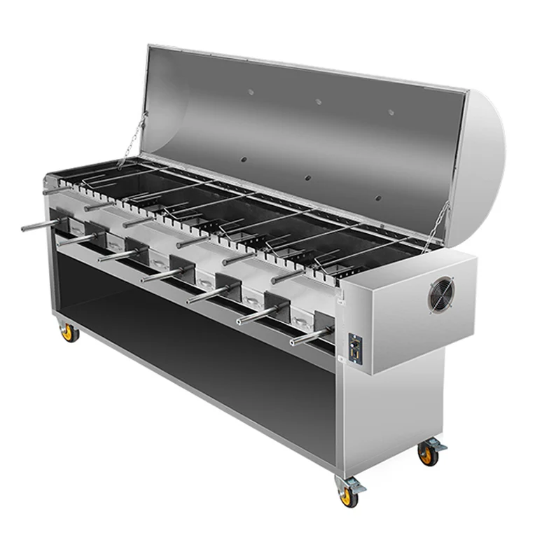 Chicken BBQ grill charcoal outdoor rotisserie Brazilian BBQ grill
