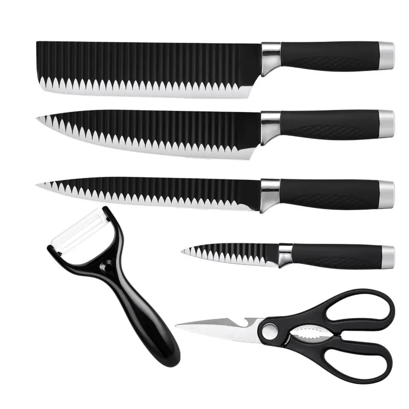 Красочный набор кухонных ножей 6 шт.