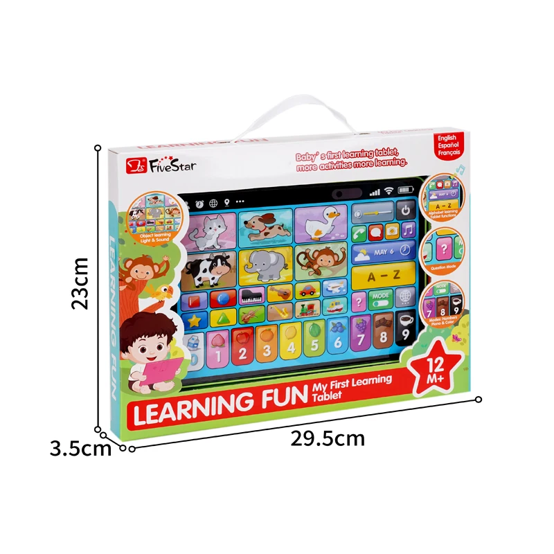 FiveStar Original Manufacturer Multifunctional Learning Tablet Reading Pad Machine Three Languages Preschool Children Toy