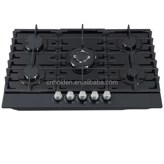 Factory Good Price 5 Burner Glass Built in Gas Stove
