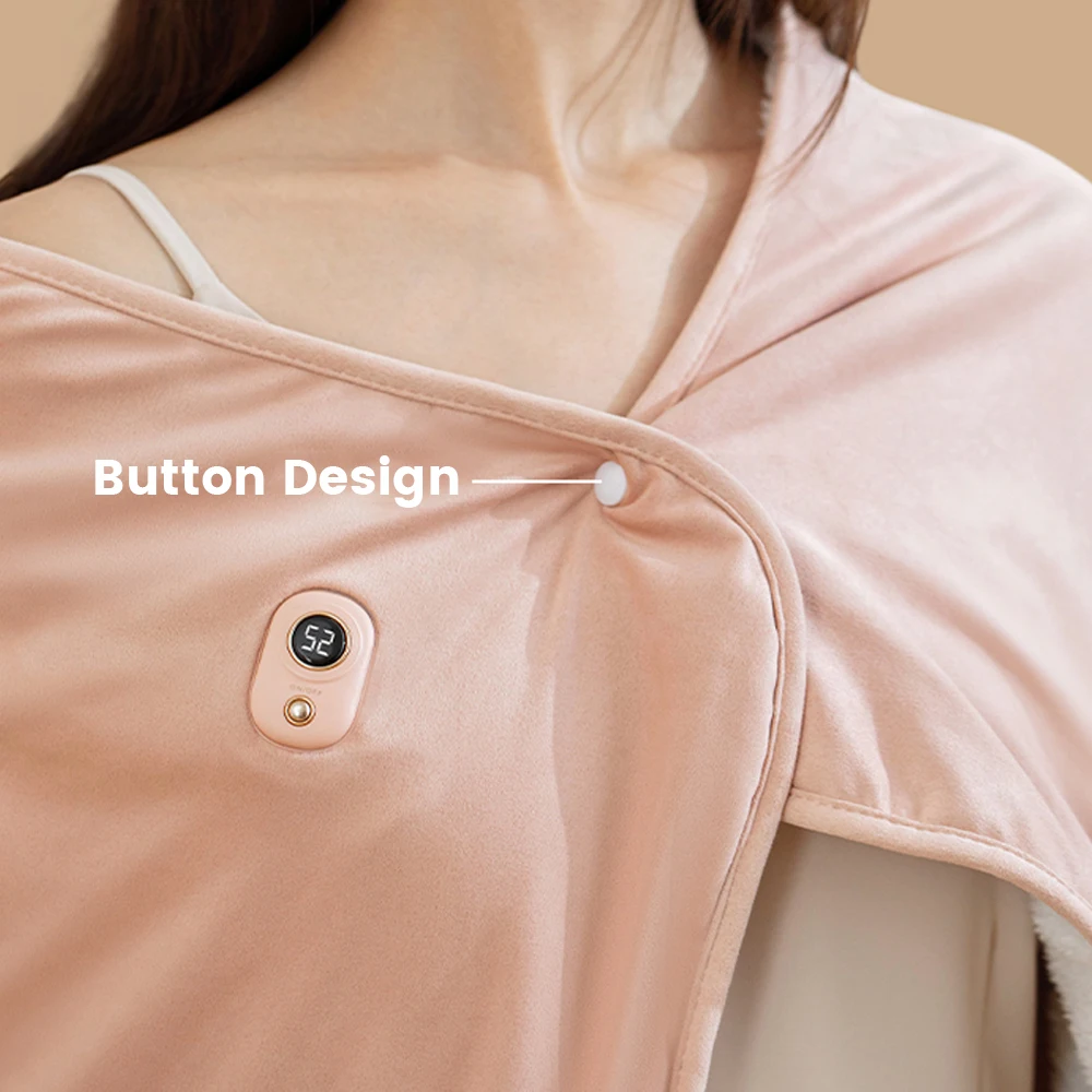 Three colors cordless portable usb heating shawl electric blanket heated electric blanket throw blanket household