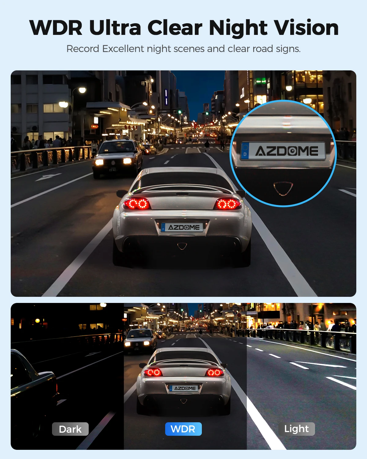 AZDOME PG17 2K Hot Selling Car DVR Camera 2K FHD Dash Cam 11.26 Inch Rearview Mirror Video Recorder With Rear View Car Black Box