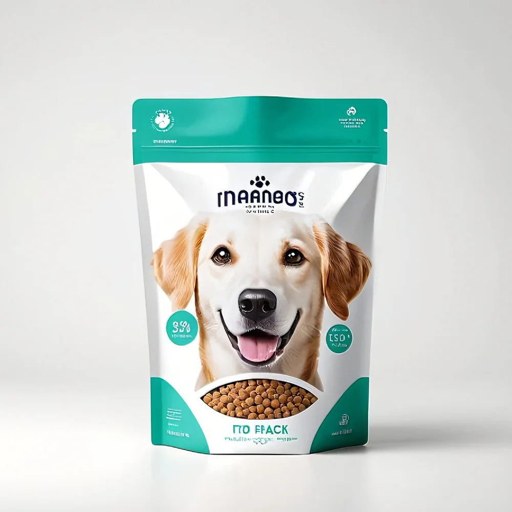 Customize Stand Up Pouch Flat Bottom Resealable Pet Food Packaging 15Kg Side Gusset Bag Dog Pet Food Packaging Bag