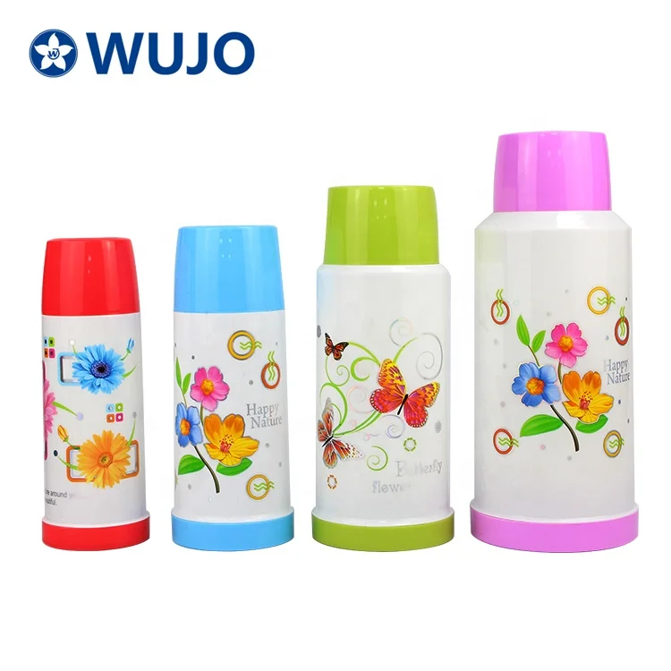  Вакуумный Термос WUJO 0.45L 0.6L 1L 1.8L пластиковая вакуумная колба со