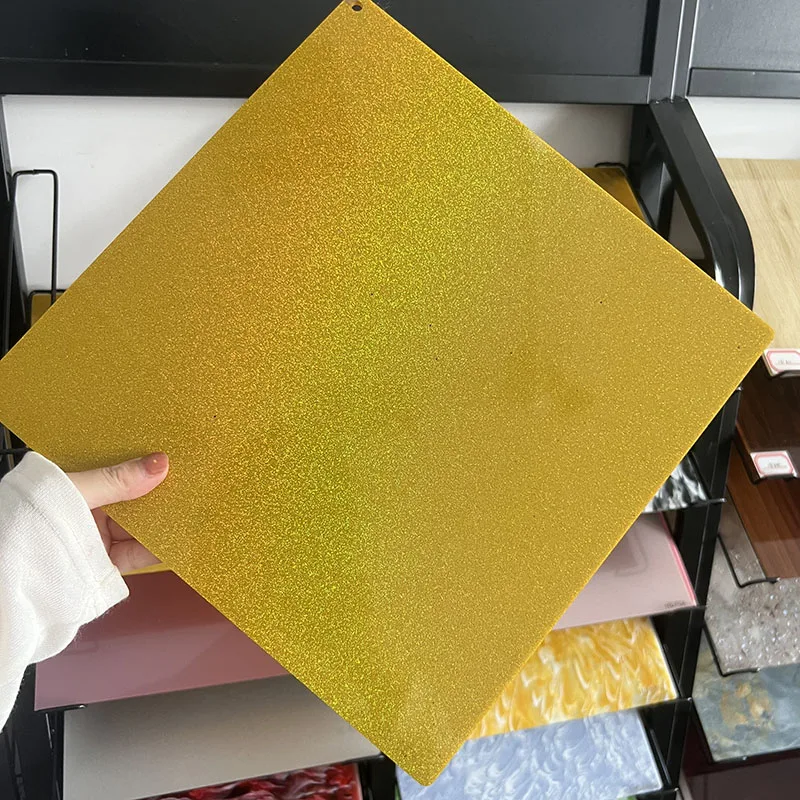 Chinaplas customize 4 X 8 mixed color glitter sparkle plexi glass board MMA acrylic sheet